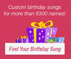 BirthdaySongsWithNames Banner