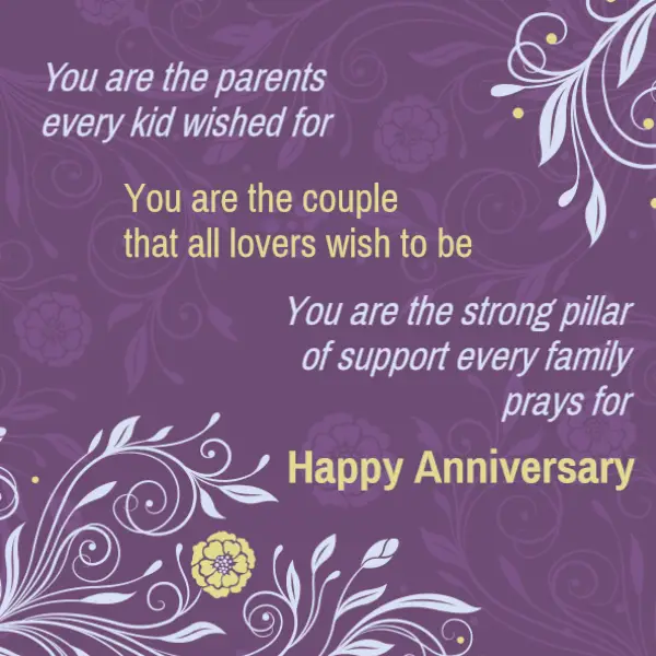 Wedding Anniversary Wishes Images For Your Parents